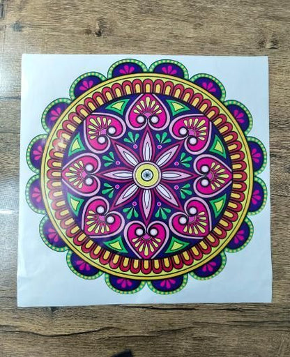 Diwali Rangoli Stickers Flower Pan